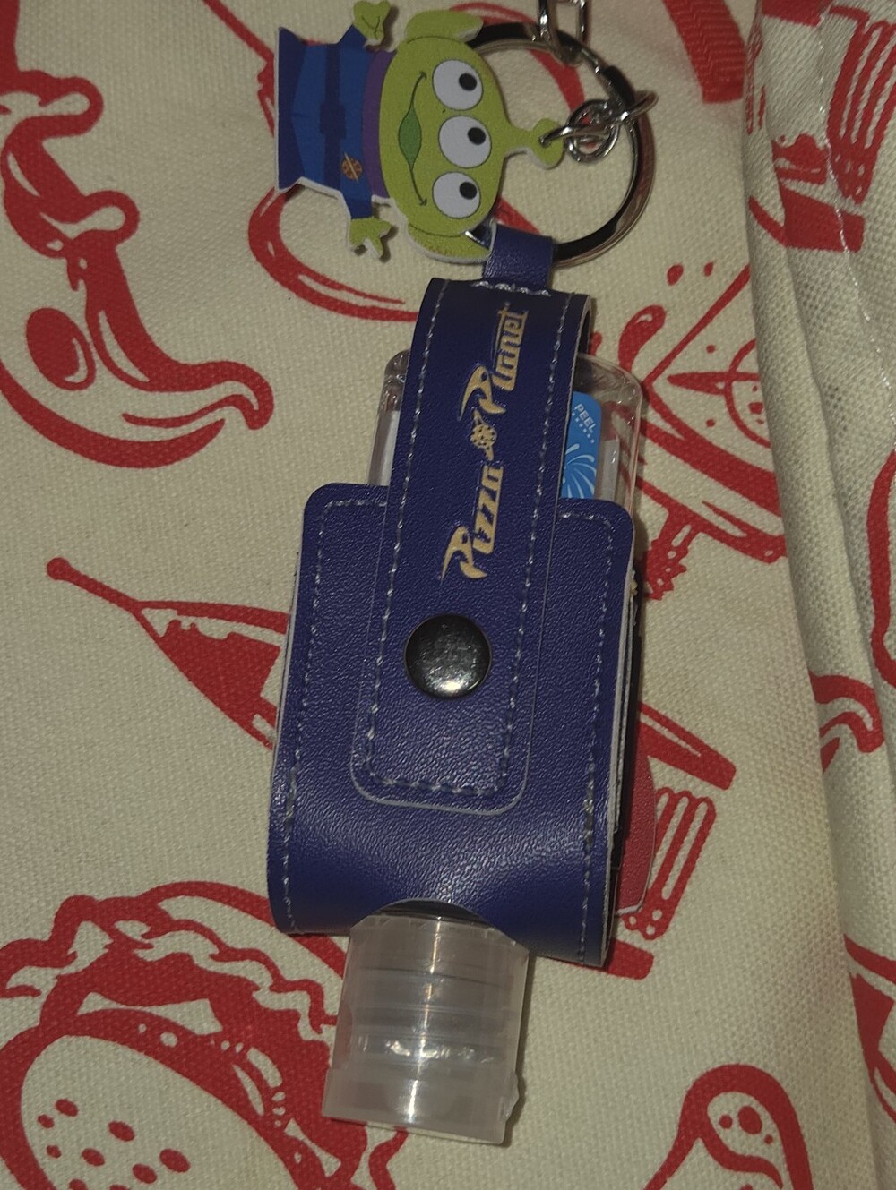 Disney Loungefly Pizza Planet Canvas Backpack w/Pizza Planet Antibac Case NWOT - Picture 12 of 12